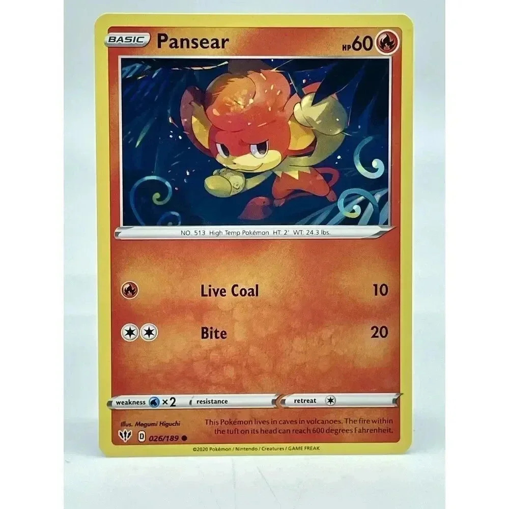 Pansear 026/189‎ Common Darkness Ablaze Non-Holo Pokemon TCG Mint Unplayed